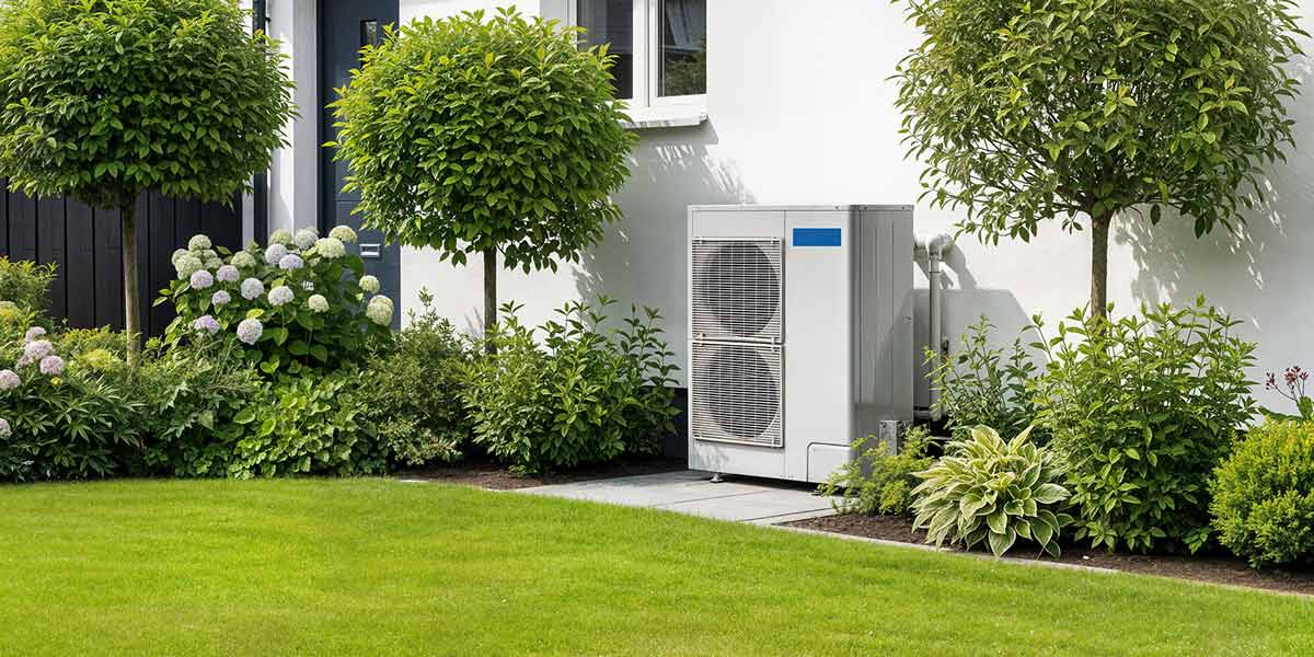 AC unit in a residential neighborhood