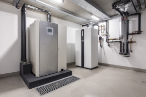 Efficient Heat Pump System Installed at Home