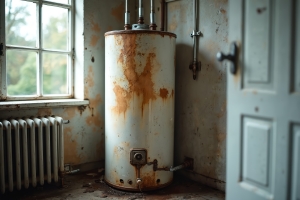 Heating System with Outdated Technology and Rust on Body