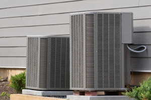 Zoned Cooling System Installed Outside A Residential Building