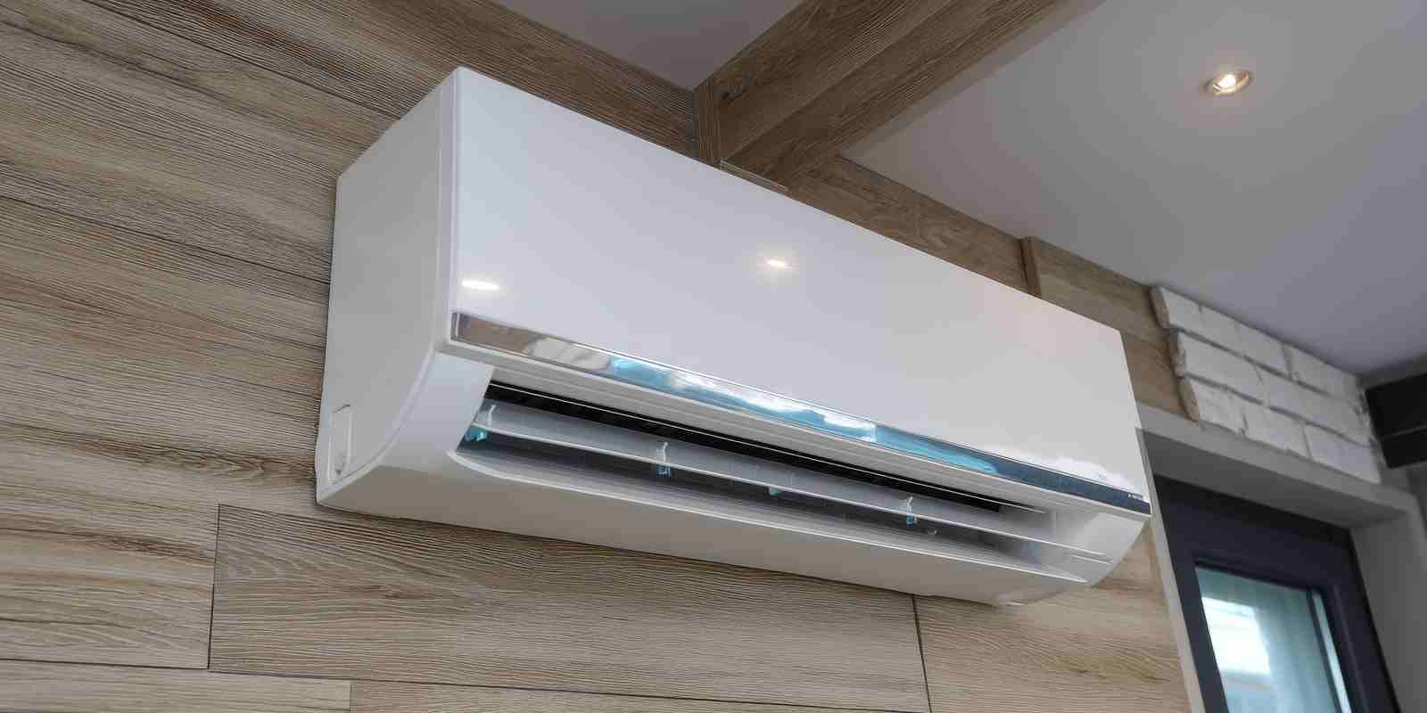 Ductless Mini-Split System Mounted on Home Wall