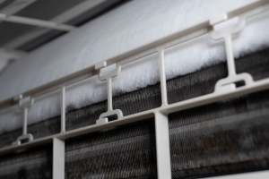 Ice on Coil Cooler of an Air Conditioner